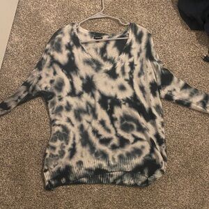 Torrid Navy and White V-Neck Sweater